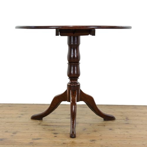fig 3. Antique 19th Century Oak Tilt Top Table