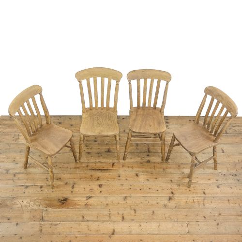 fig 1. Set of Four Antique Pine Chairs