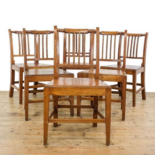 Set of Six 19th Century Provincial Elm Chairs
