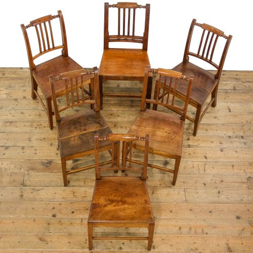 fig 1. Set of Six 19th Century Provincial Elm Chairs