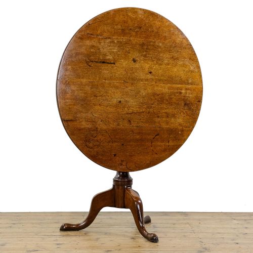 Antique 19th Century Provincial Oak Tilt Top Table