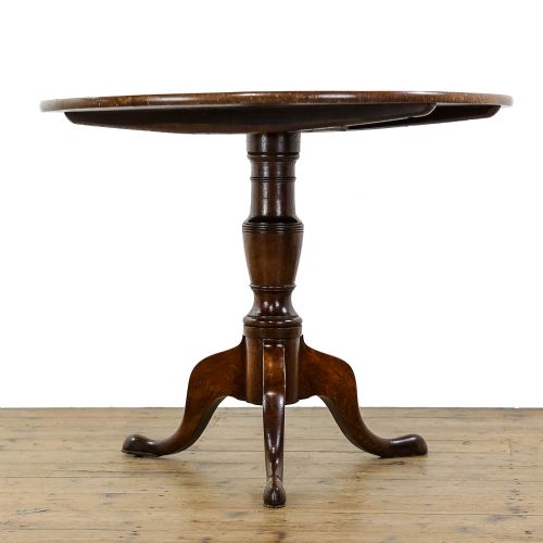 fig 1. Antique 19th Century Provincial Oak Tilt Top Table