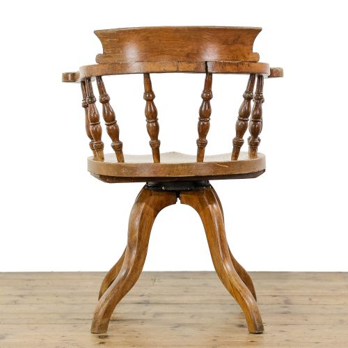 fig 3. Antique Oak Swivel Office Armchair