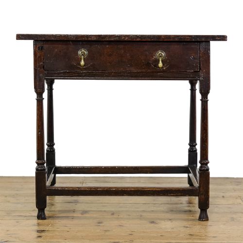 ANTIQUE CHARLES II OAK SIDE TABLE