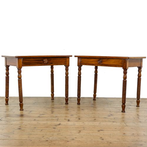 Pair of Late 19th Century Walnut Side Tables