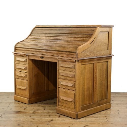 Antique Oak Roll Top Desk 
