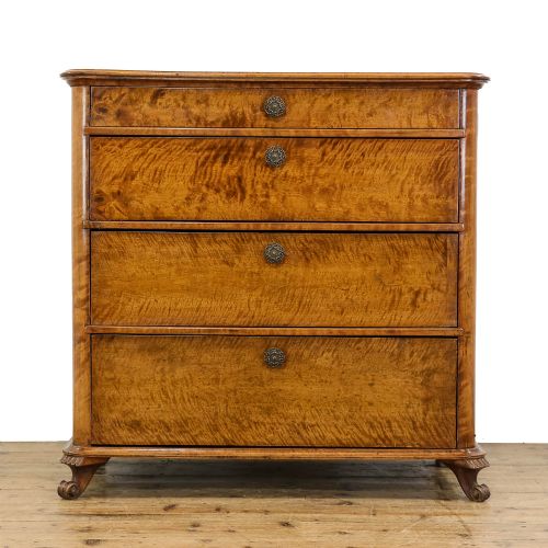 Antique 19th Century Satin Birch Chest of Drawers
