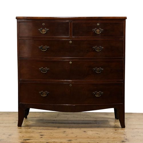 Antique Mahogany Bow Front Chest of Drawers

