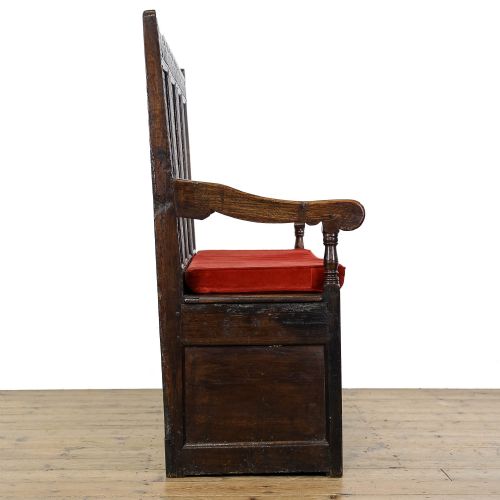fig 3. Antique Early 18th Century Provincial Oak Settle