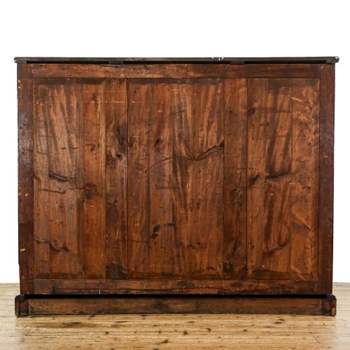 fig 3. Antique Late Victorian Oak Breakfront Glazed Bookcase