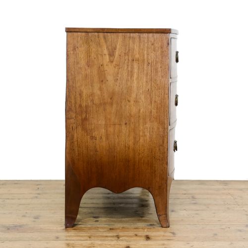 fig 1. Antique Georgian Mahogany Bow Front Chest of Drawers
