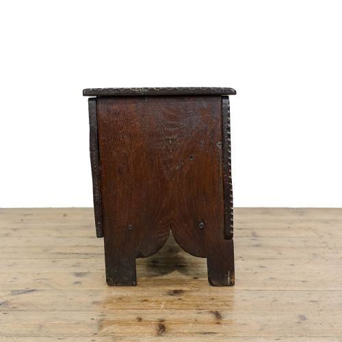 fig 1. Antique 18th Century Six Plank Oak Coffer