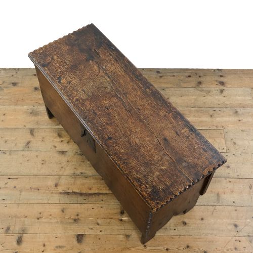 fig 3. Antique 18th Century Six Plank Oak Coffer
