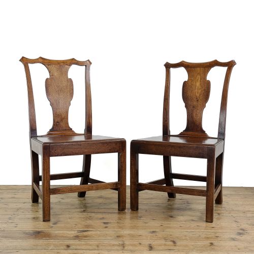 fig 1. Pair of Antique Welsh Oak Dining Chairs
