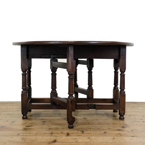 fig 2. Antique 18th Century Oak Gate Leg Table
