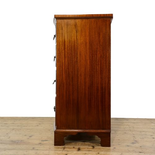 fig 1. Antique Edwardian Mahogany Bow Front Chest of Drawers
