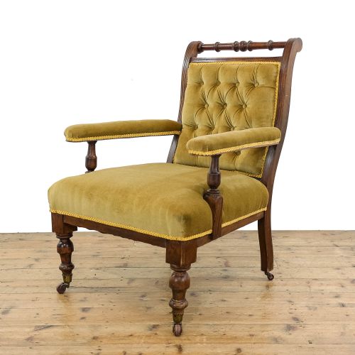 Antique Victorian Upholstered Armchair
