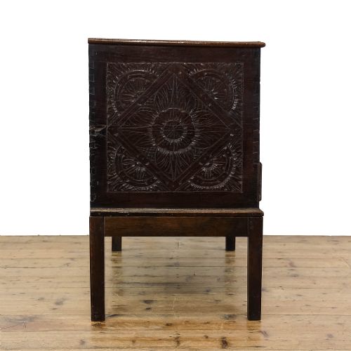 fig 2. Antique 17th Century Carved Oak Chest