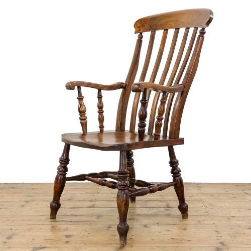 Antique Victorian Elm and Beechwood Windsor Armchair
