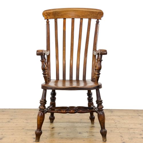 fig 1. Antique Victorian Elm and Beechwood Windsor Armchair