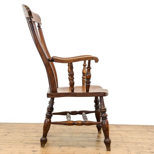 fig 2. Antique Victorian Elm and Beechwood Windsor Armchair