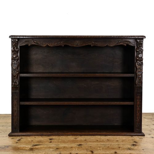 Antique Carved Oak Bookcase