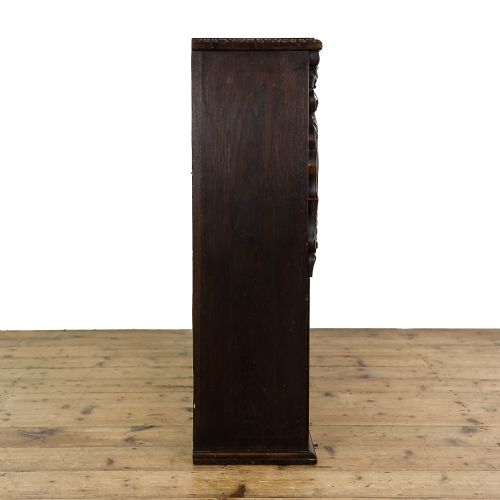 fig 1. Antique Carved Oak Bookcase