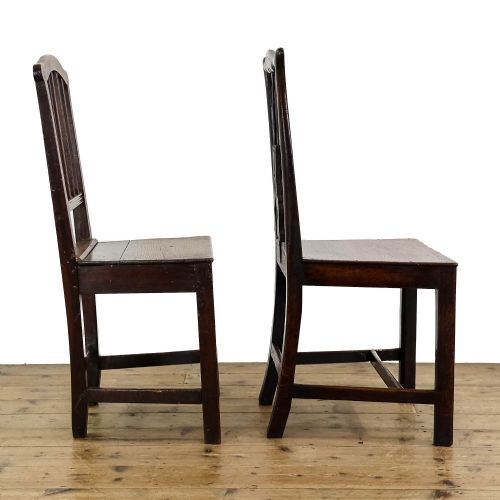 fig 2. Antique Harlequin Set of Four Oak Chairs