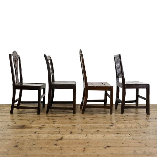fig 3. Harlequin Set of Four Antique Oak Chairs