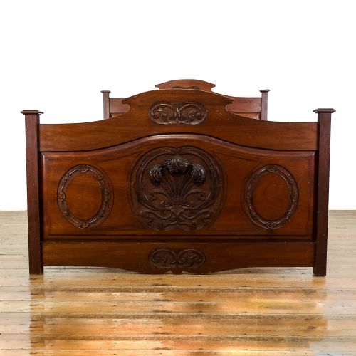 fig 1. Antique Welsh Carved Bed