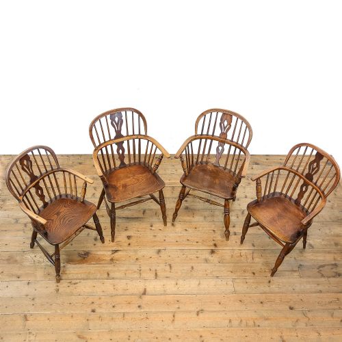 fig 2. Set of Four 19th Century Windsor Armchairs