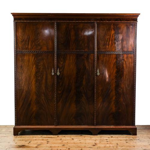 Large Antique Early 20th Century Mahogany Wardrobe