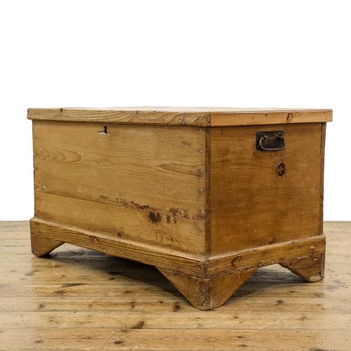 Antique Victorian Rustic Pine Trunk
