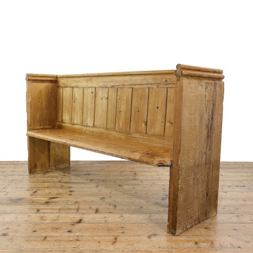Antique Pine Church Pew