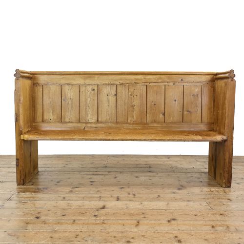 fig 1. Antique Pine Church Pew