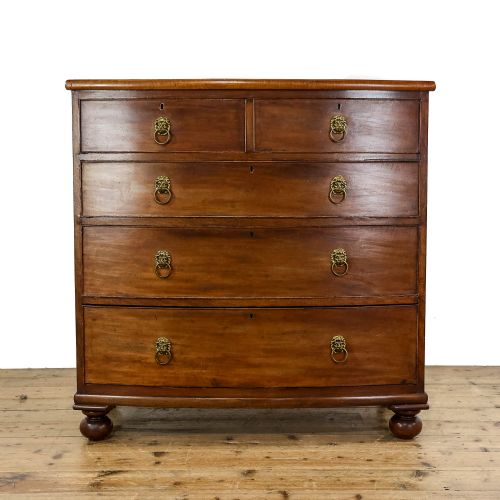 Antique Mahogany Bow Front Chest of Drawers