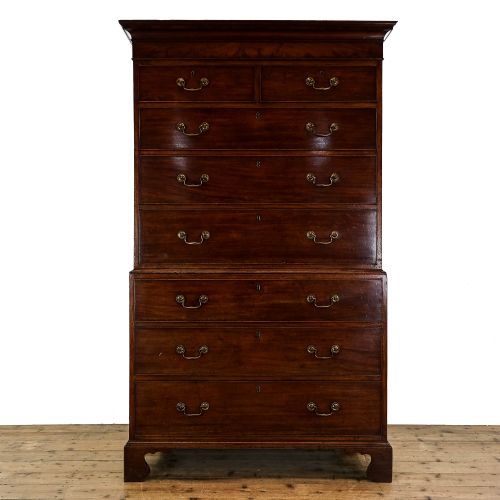 fig 1. Antique Georgian Mahogany Chest on Chest