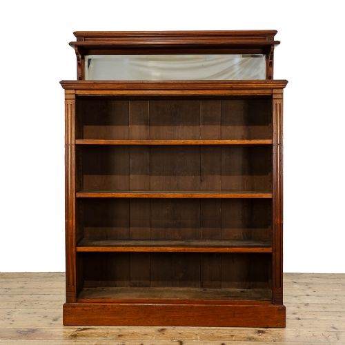 Antique Late Victorian Walnut Bookcase