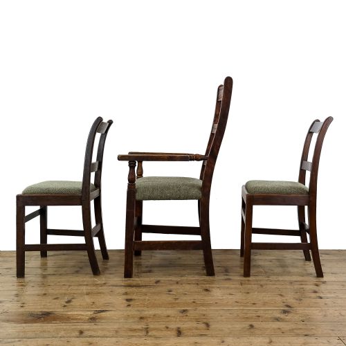 fig 2. Set of Three Antique Victorian Upholstered Country Chairs