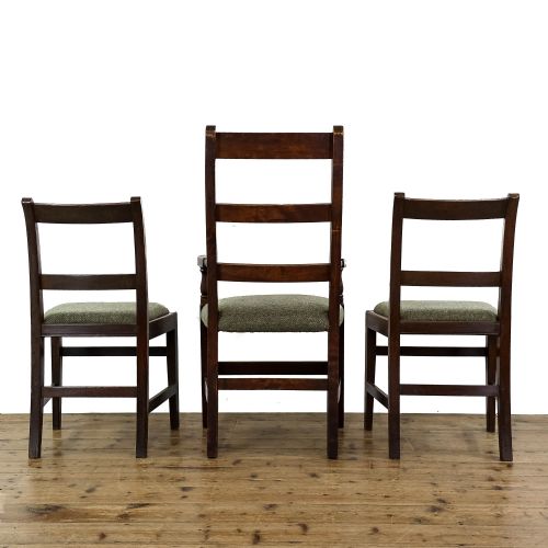 fig 3. Set of Three Antique Victorian Upholstered Country Chairs