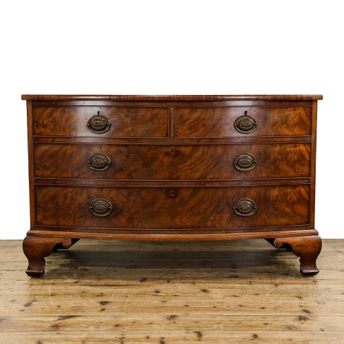 Antique Mahogany Bow Fronted Chest of Drawers
