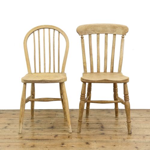 fig 2. Harlequin Set of Six Antique Kitchen Chairs