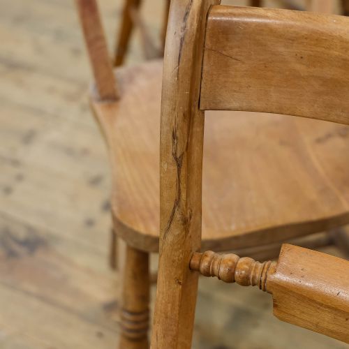 fig 2. Set of Six Elm and Beech Oxford Bar Back Kitchen Chairs
