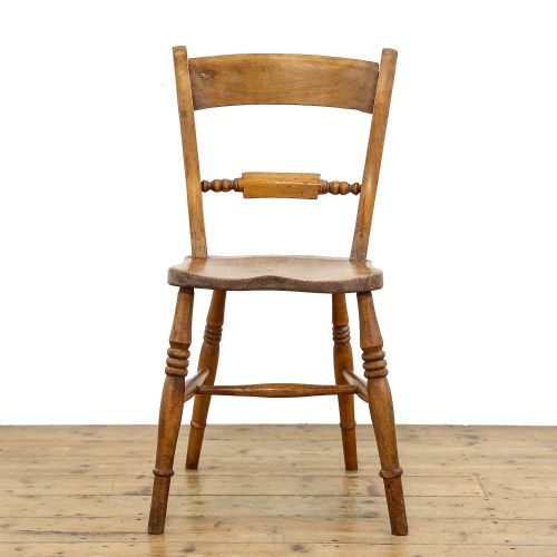 fig 3. Set of Six Elm and Beech Oxford Bar Back Kitchen Chairs