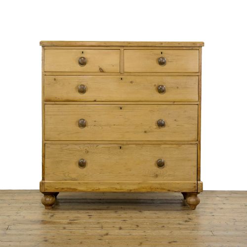 Large Antique Victorian Pine Chest of Drawers
