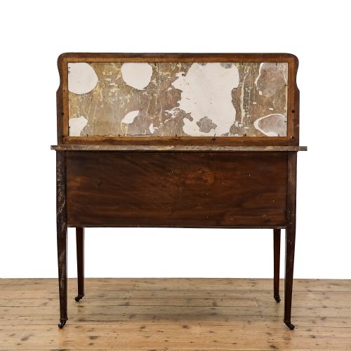 fig 2. Antique Edwardian Mahogany Washstand Cupboard with Marble Top