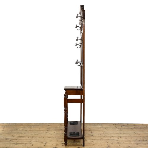 fig 1. Antique Edwardian Mahogany Hall Stand