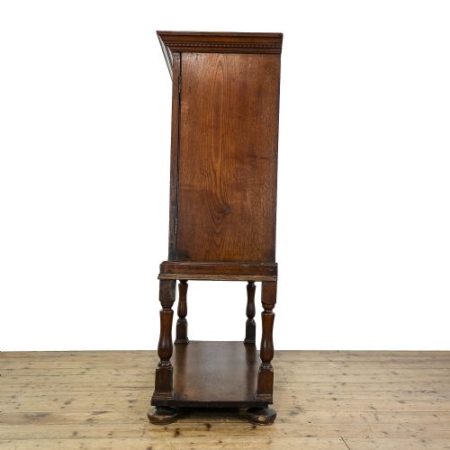 fig 2. Antique Charles ll Style Geometric Oak Cabinet
