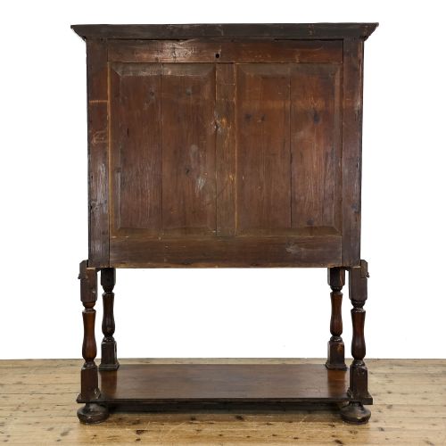 fig 3. Antique Charles ll Style Geometric Oak Cabinet