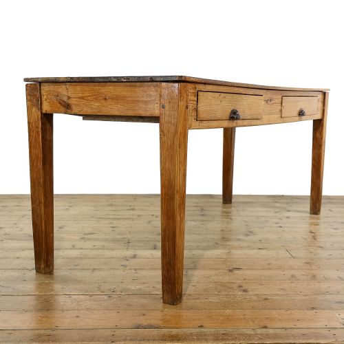 fig 2. Antique Pine Table with Drawers
